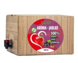 krabica prírodnej farby s výpustným ventilom a etiketou - 100% šaťava ovocia 100% šťava 5l BIO Arónia - BIO Jablko