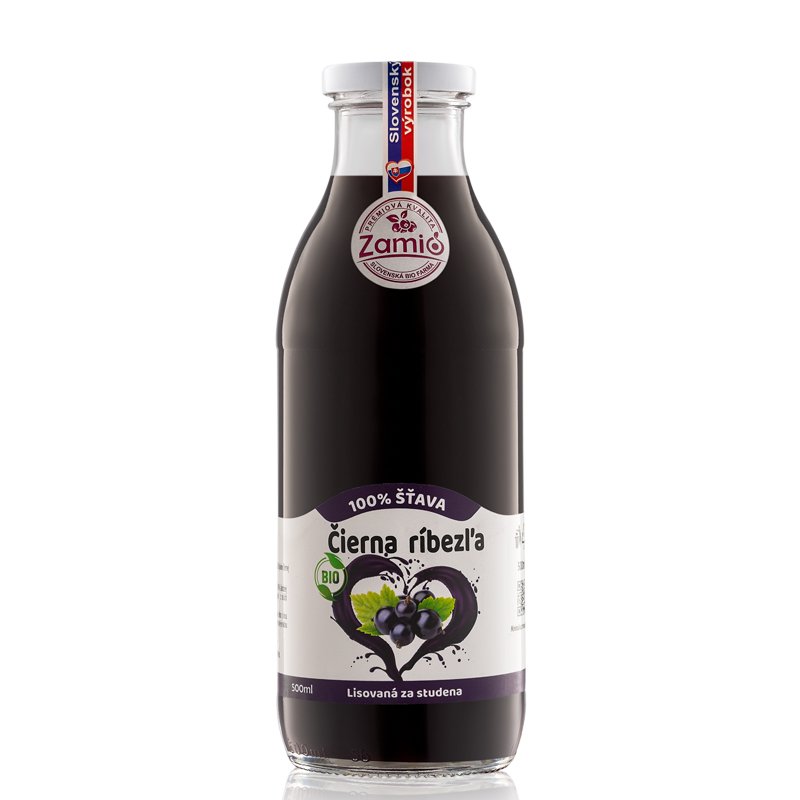 fľaša sklo 500ml objem na ovocné šťavy prírodnej 100% šťavy od Slovenkého producenta ovocných štiav ZAMIO a MOY