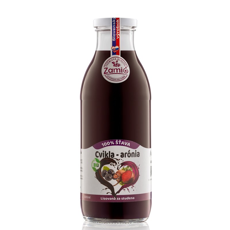 fľaša sklo 500ml objem na ovocné šťavy prírodnej 100% šťavy od Slovenkého producenta ovocných štiav ZAMIO a MOY