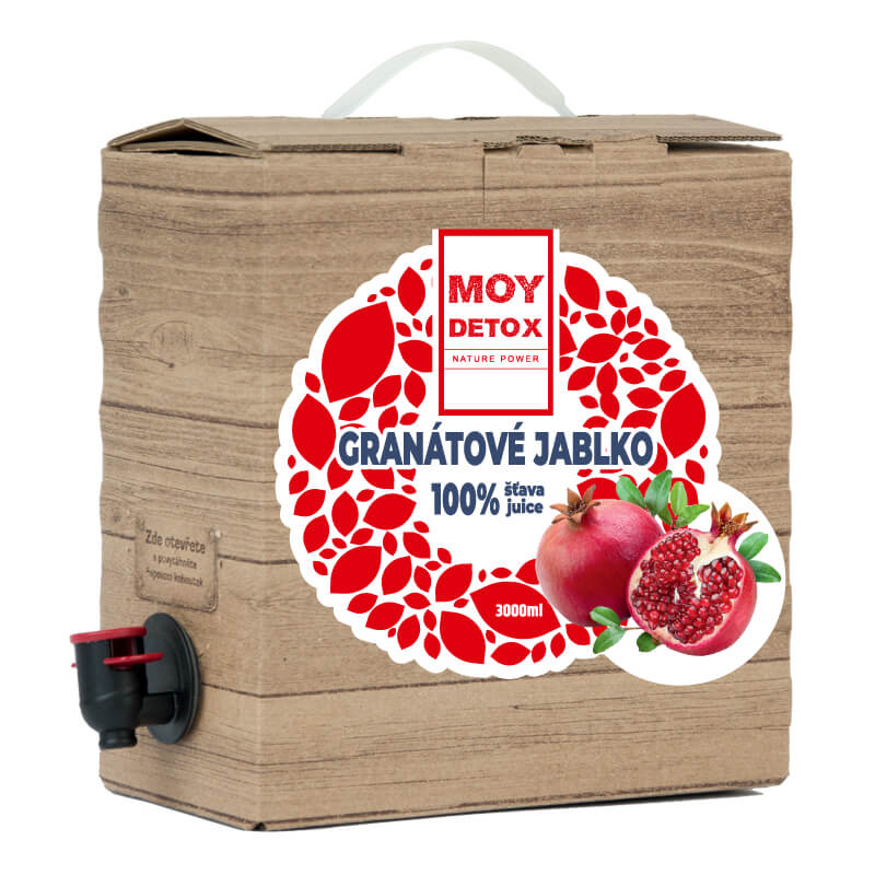 šťava granátové jablko krabička prírodnej farby na ovocné šťavy s výpustnym ventil Granatové Jablko MOY od ZAMIO