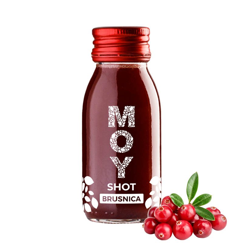 fľaša sklo SHOT 60ml objem plná ovocné šťavy prírodnej 100% šťavy od Slovenkého producenta ovocných štiav ZAMIO a MOY
