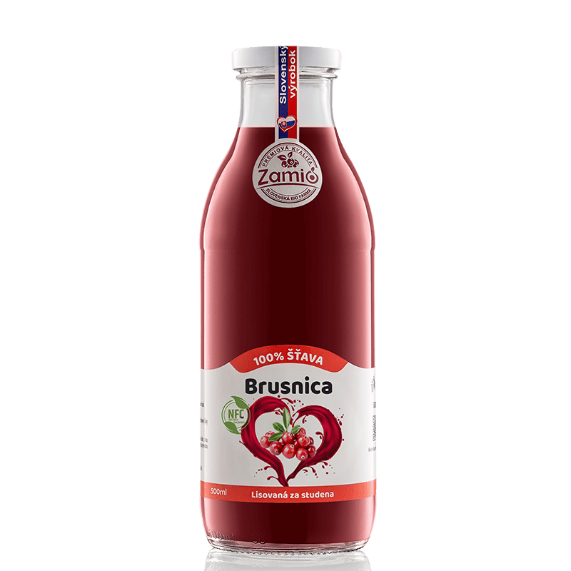 fľaša sklo 500ml objem na ovocné šťavy prírodnej 100% šťavy od Slovenkého producenta ovocných štiav ZAMIO a MOY
