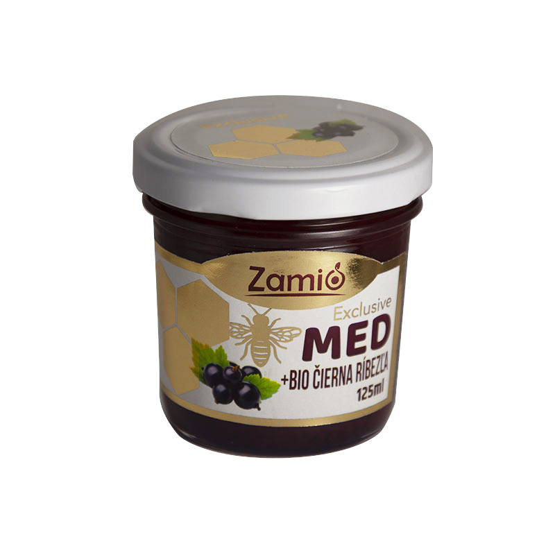 med čierna ríbezľa fľaša v skle