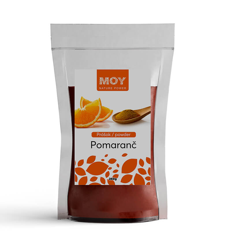 Ovocný prášok z Pomaranča v sáčku 250g DOY pack kvalita a RAW kvalita