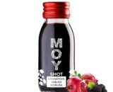 fľaša sklo SHOT 60ml objem plná ovocné šťavy prírodnej 100% šťavy od Slovenkého producenta ovocných štiav ZAMIO a MOY
