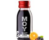 moy shot arónia pomaranč fľaša sklo SHOT 60ml objem plná ovocné šťavy prírodnej 100% šťavy od Slovenkého producenta ovocných štiav ZAMIO a MOY