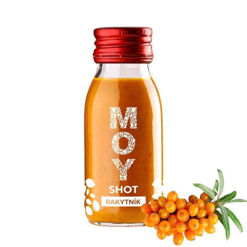 fľaša sklo SHOT 60ml objem plná ovocné šťavy prírodnej 100% šťavy od Slovenkého producenta ovocných štiav ZAMIO a MOY