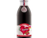 Sieup Malina v skle fľaša sklo 500ml objem plná ovocné šťavy prírodnej 100% šťavy od Slovenkého producenta ovocných štiav ZAMIO a MOY