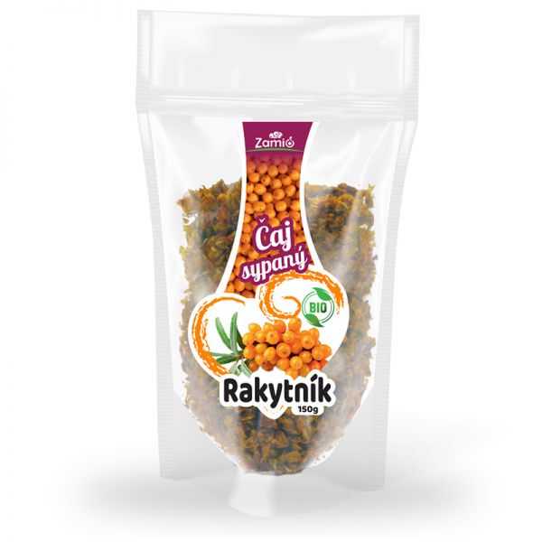 priesvitné potravinárske balenie 150g zmesi ovocnej ako sypaný čaj rakytníkový čaj
